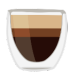 A graphic of a mocha, a rich espresso coffee with delicious steamed and foamed milk and delicious Cocoa.