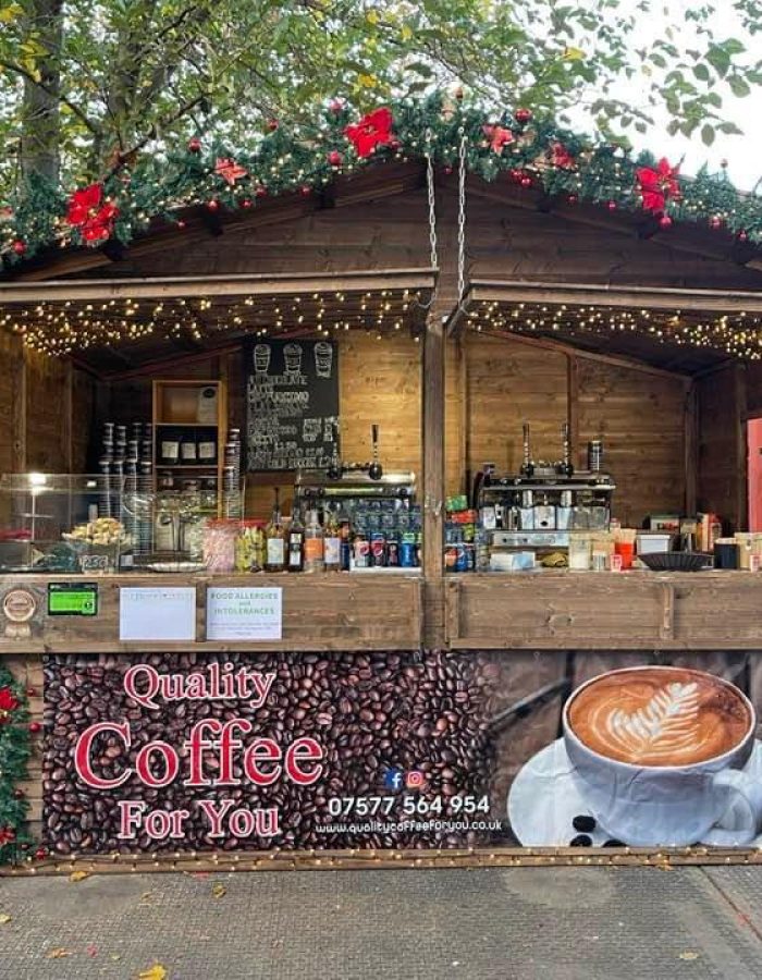 Quality Coffee For You Coffee Hut, during the day, at Winter Wonderland Hyde Park 2021-2022